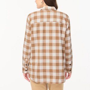 J. Crew | Tops | J Crew Flannel Plaid Shacket Shirt Jacket Cotton Xl ...